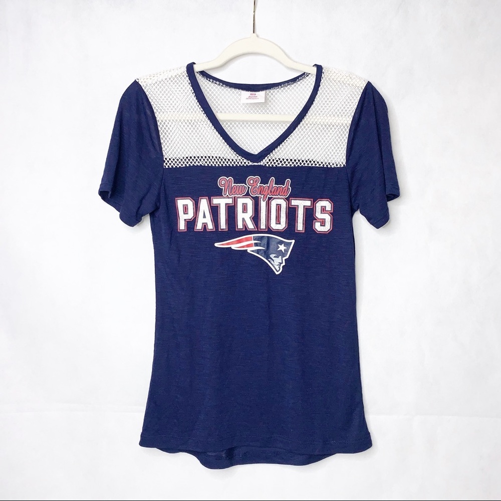 New England Patriots |Navy Blue & White T-Shirt| M